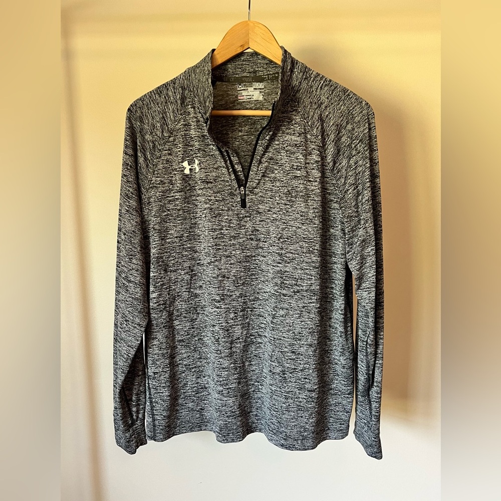 Under Armour Gray Quarter-Zip Long Sleeve Dri-Fit Shirt
